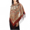 PAVLOVO POSAD RUSSIAN SHAWL 89x89 cm 35x35 inches 100% Wool Scarf Silk Fringe Wrap 1157-17