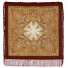 PAVLOVO POSAD RUSSIAN SHAWL 89x89 cm 35x35 inches 100% Wool Scarf Silk Fringe Wrap 1157-17