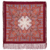PAVLOVO POSAD RUSSIAN SHAWL 89x89 cm 35x35 inches 100% Wool Scarf Silk Fringe Wrap 1157-7