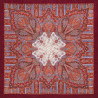 PAVLOVO POSAD RUSSIAN SHAWL 89x89 cm 35x35 inches 100% Wool Scarf Silk Fringe Wrap 1157-7