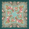 PAVLOVO POSAD RUSSIAN SHAWL 89x89 cm 35x35 inches 100% Wool Scarf Silk Fringe Wrap 1540-9