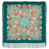 PAVLOVO POSAD RUSSIAN SHAWL 89x89 cm 35x35 inches 100% Wool Scarf Silk Fringe Wrap 1540-9
