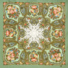 PAVLOVO POSAD RUSSIAN SHAWL 89x89 cm 35x35 inches 100% Wool Scarf Silk Fringe Wrap 1549-3