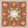 PAVLOVO POSAD RUSSIAN SHAWL 89x89 cm 35x35 inches 100% Wool Scarf Silk Fringe Wrap 1549-4