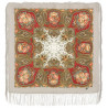 PAVLOVO POSAD RUSSIAN SHAWL 89x89 cm 35x35 inches 100% Wool Scarf Silk Fringe Wrap 1549-4