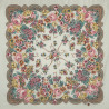 PAVLOVO POSAD RUSSIAN SHAWL 89x89 cm 35x35 inches 100% Wool Scarf Silk Fringe Wrap 1577-2