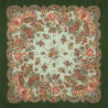 PAVLOVO POSAD RUSSIAN SHAWL 89x89 cm 35x35 inches 100% Wool Scarf Silk Fringe Wrap 1577-9