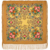 PAVLOVO POSAD RUSSIAN SHAWL 89x89 cm 35x35 inches 100% Wool Scarf Silk Fringe Wrap 1606-2