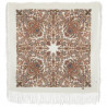 PAVLOVO POSAD RUSSIAN SHAWL 89x89 cm 35x35 inches 100% Wool Scarf Silk Fringe Wrap 1638-1