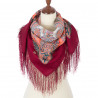 PAVLOVO POSAD RUSSIAN SHAWL 89x89 cm 35x35 inches 100% Wool Scarf Silk Fringe Wrap 1659-5