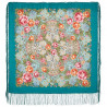 PAVLOVO POSAD RUSSIAN SHAWL 89x89 cm 35x35 inches 100% Wool Scarf Wrap 1661-12