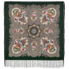 PAVLOVO POSAD RUSSIAN SHAWL 89x89 cm 35x35 inches 100% Wool Scarf Silk Fringe Wrap 1814-9