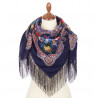 PAVLOVO POSAD RUSSIAN SHAWL 89x89 cm 35x35 inches 100% Wool Scarf Silk Fringe Wrap 1814-14