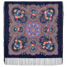 PAVLOVO POSAD RUSSIAN SHAWL 89x89 cm 35x35 inches 100% Wool Scarf Silk Fringe Wrap 1814-14