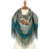 PAVLOVO POSAD RUSSIAN SHAWL 89x89 cm 35x35 inches 100% Wool Scarf Silk Fringe Wrap 1814-12