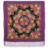 PAVLOVO POSAD RUSSIAN SHAWL 89x89 cm 35x35 inches 100% Wool Scarf Silk Fringe Wrap 1825-8