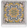 PAVLOVO POSAD RUSSIAN SHAWL 89x89 cm 35x35 inches 100% Wool Scarf Silk Fringe Wrap 1829-1