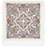 PAVLOVO POSAD RUSSIAN SHAWL 89x89 cm 35x35 inches 100% Wool Scarf Silk Fringe Wrap 2004-3