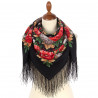 PAVLOVO POSAD RUSSIAN SHAWL 89x89 cm 35x35 inches 100% Wool Scarf Silk Fringe Wrap 2009-18