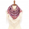PAVLOVO POSAD RUSSIAN SHAWL 89x89 cm 35x35 inches 100% Wool Scarf Silk Fringe Wrap 2043-0