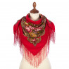 PAVLOVO POSAD RUSSIAN SHAWL 89x89 cm 35x35 inches 100% Wool Scarf Silk Fringe Wrap 779-3