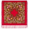 PAVLOVO POSAD RUSSIAN SHAWL 89x89 cm 35x35 inches 100% Wool Scarf Silk Fringe Wrap 779-3