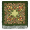 PAVLOVO POSAD RUSSIAN SHAWL 89x89 cm 35x35 inches 100% Wool Scarf Silk Fringe Wrap 779-10