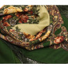 PAVLOVO POSAD RUSSIAN SHAWL 89x89 cm 35x35 inches 100% Wool Scarf Silk Fringe Wrap 779-10