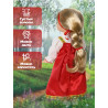 Children's Russian Elya doll in Russian dress. Ethno. Spring. 30 cm.