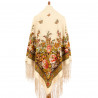 Collectible Exclusive ORIGINAL PAVLOVO POSAD RUSSIAN SHAWL 148x148 cm 58x58" 100% Wool Scarf Wrap 1973-2