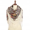 PAVLOVO POSAD RUSSIAN SHAWL 125x125 cm 49x49" 100% Wool Scarf Wrap 1802-0