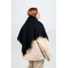 Orenburg Downy Shawl Original Russian Church Scarf Goat Down Square Wedding Wrap Cover Up Winter Shawl Black