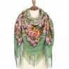 PAVLOVO POSAD RUSSIAN SHAWL 125x125 cm 49x49" 100% Wool Scarf Wrap 1818-9