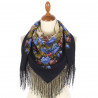 AUTHENTIC PAVLOVO POSAD SHAWL RUSSIAN SCARF 100% WOOL KERCHIEF 89x89 cm 1317-14