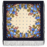 AUTHENTIC PAVLOVO POSAD SHAWL RUSSIAN SCARF 100% WOOL KERCHIEF 89x89 cm 1317-14