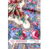 PAVLOVO POSAD RUSSIAN SHAWL 89x89 cm 35x35 inches 100% Wool Scarf Silk Fringe Wrap 1347-54