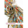 PAVLOVO POSAD RUSSIAN SHAWL 89x89 cm 35x35 inches 100% Wool Scarf Silk Fringe Wrap 1347-53