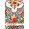 PAVLOVO POSAD RUSSIAN SHAWL 89x89 cm 35x35 inches 100% Wool Scarf Silk Fringe Wrap 1347-53
