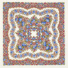 PAVLOVO POSAD RUSSIAN SHAWL 89x89 cm 35x35 inches 100% Wool Scarf Silk Fringe Wrap 1381-1