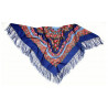 PAVLOVO POSAD RUSSIAN SHAWL 89x89 cm 35x35 inches 100% Wool Scarf Silk Fringe Wrap 1381-13