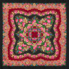 PAVLOVO POSAD RUSSIAN SHAWL 89x89 cm 35x35 inches 100% Wool Scarf Silk Fringe Wrap 1381-18