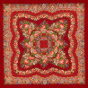 PAVLOVO POSAD RUSSIAN SHAWL 89x89 cm 35x35 inches 100% Wool Scarf Silk Fringe Wrap 1381-5