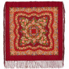 PAVLOVO POSAD RUSSIAN SHAWL 89x89 cm 35x35 inches 100% Wool Scarf Silk Fringe Wrap 1381-5