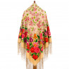 PAVLOVO POSAD RUSSIAN SHAWL 148x148 cm 58x58" 100% Wool Scarf Wrap 1210-02