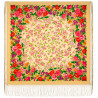 PAVLOVO POSAD RUSSIAN SHAWL 148x148 cm 58x58" 100% Wool Scarf Wrap 1210-02