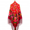PAVLOVO POSAD RUSSIAN SHAWL 148x148 cm 58x58" 100% Wool Scarf Wrap 1210-05
