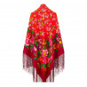 PAVLOVO POSAD RUSSIAN SHAWL 148x148 cm 58x58" 100% Wool Scarf Wrap 1210-05