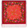 PAVLOVO POSAD RUSSIAN SHAWL 148x148 cm 58x58" 100% Wool Scarf Wrap 1210-05