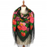 PAVLOVO POSAD RUSSIAN SHAWL 148x148 cm 58x58" 100% Wool Scarf Wrap 1210-09