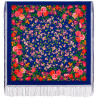 PAVLOVO POSAD RUSSIAN SHAWL 148x148 cm 58x58" 100% Wool Scarf Wrap 1210-13
